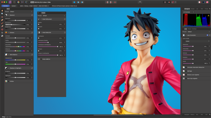 Képernyőkép az  Affinity Photo-ról.