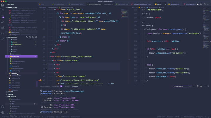 Képernyőkép a Visual Studio Code-ról.